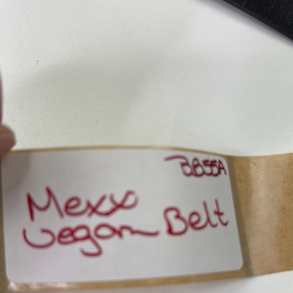 Mexx Black Vegan Leather Belt with Silver Buckle - Picture 9 of 10